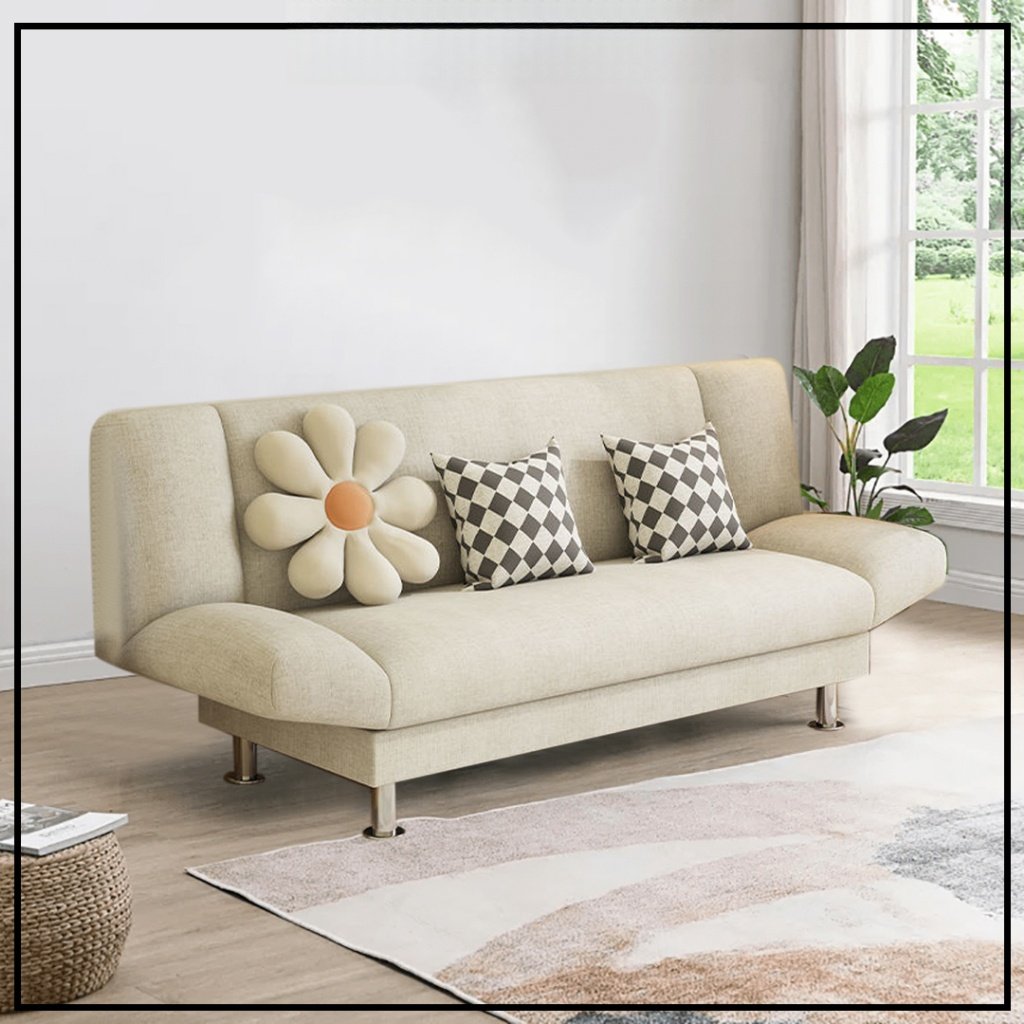 Finsso 3 Seater Velvet Foldable Sofa Bed