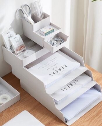Multipurpose Stackable Document Organizer Pen Holder
