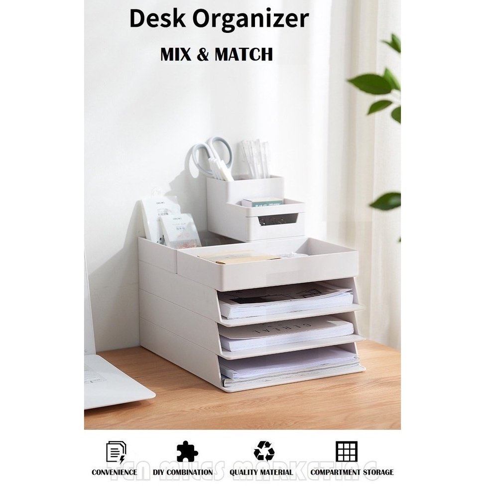 Multipurpose Stackable Document Organizer Pen Holder