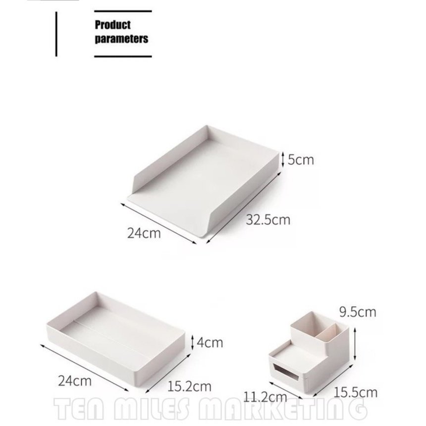 Multipurpose Stackable Document Organizer Pen Holder