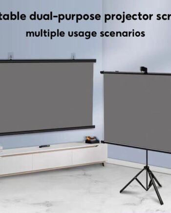 Projector Screen With Stand 72 Inch Portable And Storable Projection Screen Full HD 4K