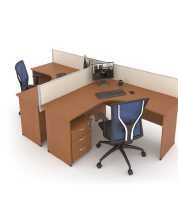 F1 Matrix Office Workstation 20MM Matrix System Ottelia Concept 1 L Shape 4 Seater Cluster of Workstation