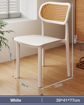 Rattan dining chair Nordic household simple stackable chair