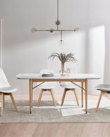 Curvy Dining Chair Solid Wood Leg Modern