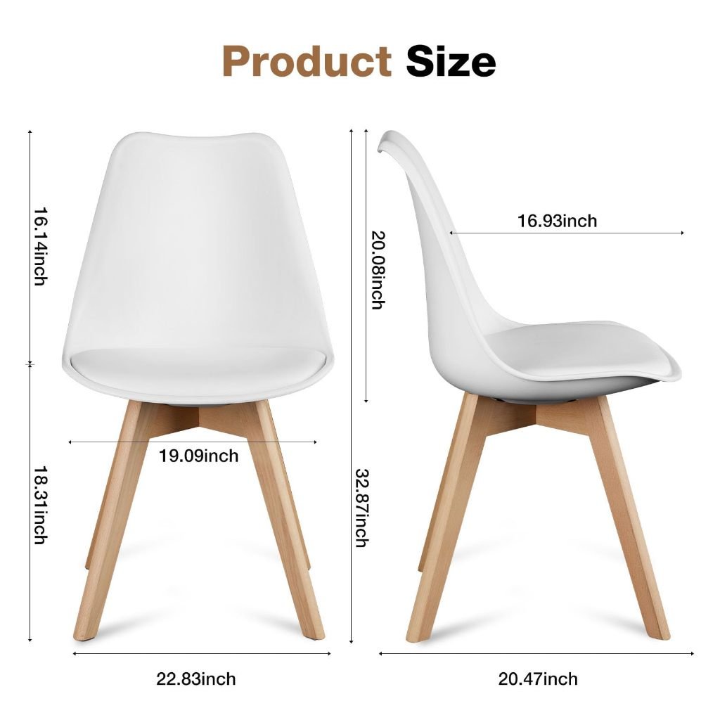 Curvy Dining Chair Solid Wood Leg Modern