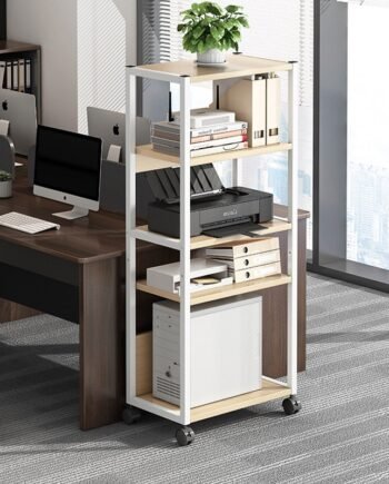 Multipurpose Storage Rack Printer Shelf Simple Office Bookshelf