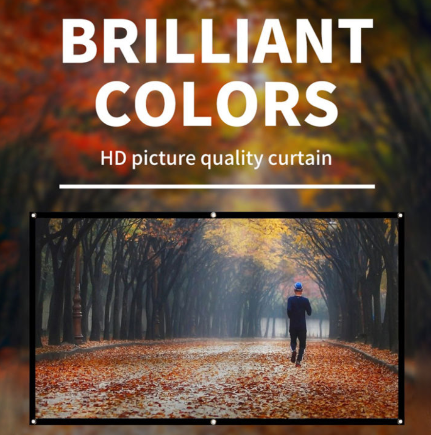 16:9 Simple Projector Curtain 120 inch HD Display Screen
