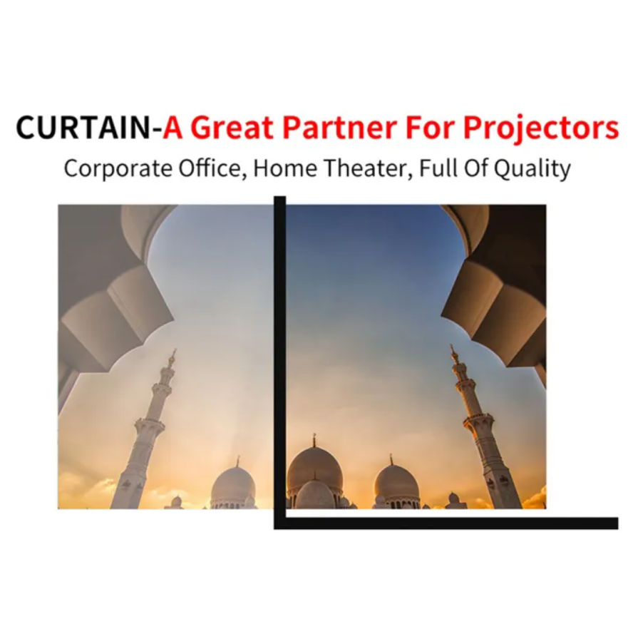 16:9 Simple Projector Curtain 120 inch HD Display Screen