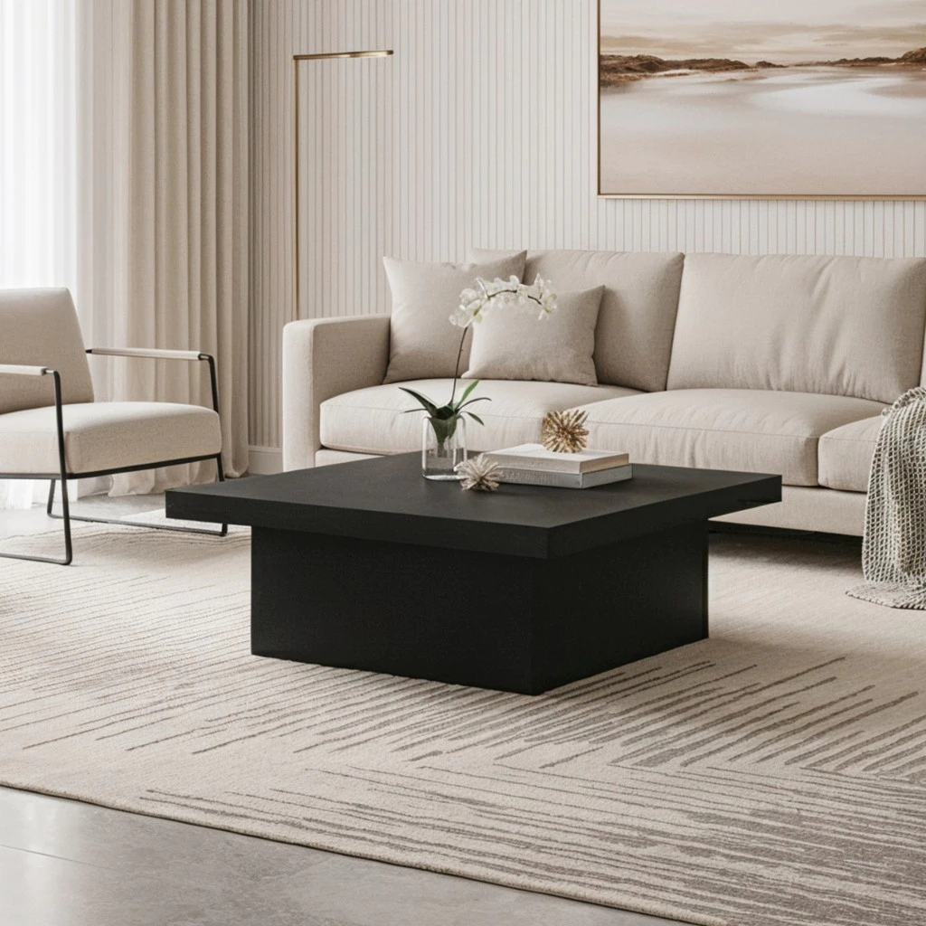 Synergy House Carmelo 2.9ft Square Coffee Table for Living Room